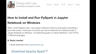 How to Install and Run PySpark in Jupyter Notebook on Windows [upl. by Tiebout]