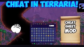 Terraria 13  Cheat Sheet Mod  Spawn Items Mobs and More [upl. by Kassaraba]