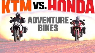 2017 Honda Africa Twin vs KTM 1090 Adventure R [upl. by Nnairek]