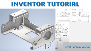 Inventor 2022 Tutorial 230  3D Sheet Metal Design [upl. by Lashonde]