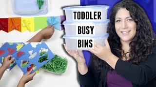 TODDLER BUSY BINS  Activities to Keep Toddlers Busy from DOLLAR TREE [upl. by Werra]