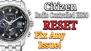 RESET Citizen Eco Drive Radio Controlled H820 Fix most common issues [upl. by Ferna]