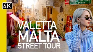 Valletta Malta Full City Street Walk  Whats it really like [upl. by Nov]