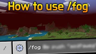 How to use fog command NEW in 11610054 Minecraft PE [upl. by Ydieh]