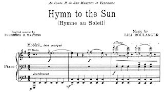 Lili Boulanger  Hymne au Soleil 1912 [upl. by Olegnad950]