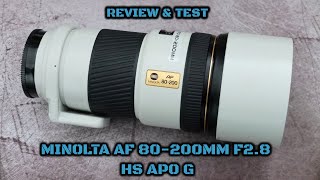 Minolta AF 80200mm F28 HS APO G Lens ReviewTest [upl. by Rosemarie]