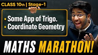 Class 10th Maths Maha Marathon  Some App of Trigonometry amp Coord Geometry 🔥  Shobhit Nirwan [upl. by Eenattirb657]