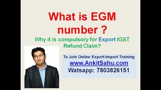 How to Check EGM number for Export IGST Refund Claim [upl. by Esekram34]