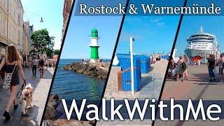 Rostock amp Warnemünde walking tour  Baltic sea trip with 9 euro ticket [upl. by Ellenrahs999]