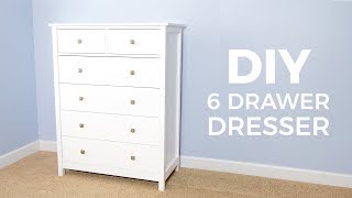 DIY 6 Drawer Tall Dresser  How to Build [upl. by Smoht]