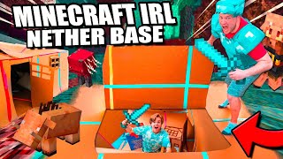 24 HOUR Minecraft Underground Box Fort Exploring The NEW NETHER [upl. by Natalya]