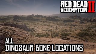 RDR2 All Dinosaur Bones Red Dead Redemption guide [upl. by Ennairod]