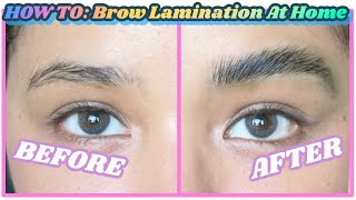 HOW TO BROW LAMINATION AT HOME using NO glue amp everything you want to know before doing it [upl. by Nil]