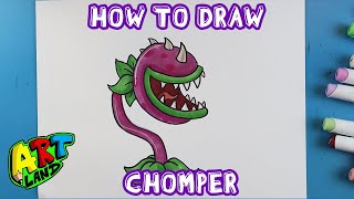 How to Draw CHOMPER from PLANTS VS ZOMBIES [upl. by Galitea]