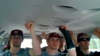 Call Me Maybe  Harvard Baseball Team Carly Rae Jepsen Inspires Players to Coordinate Van Dance [upl. by Hakkeber]