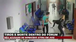 RÉU ACUSADO DE HOMICÍDIO ATIRA EM JUIZ  BRASIL URGENTE [upl. by Hakim949]