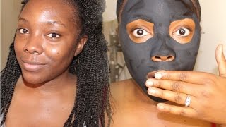 DIY CHARCOAL FACE MASK │Acne amp blackhead clearing mask [upl. by Meehahs]