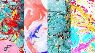 How to do Paper Marbling  Fatemas Art Show [upl. by Atem]