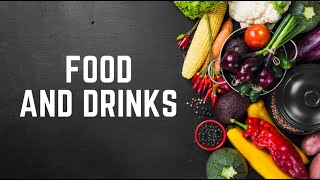 Food and Drinks Vocabulary ENGLISH FOR BEGINNERS  A1A2 [upl. by Gladdie]