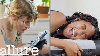 Getting My First Tattoo In 8 Steps  Ive Never Tried  Allure [upl. by Namialus362]