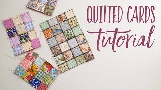 DIY Quilted Card Tutorial  Easy Quilted Paper  Using Your Scraps  amp FREE Printable [upl. by Boycey]