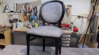 HOW TO UPHOLSTER A DINING ROOM CHAIR  DIY  ALO upholstery [upl. by Hutchinson]