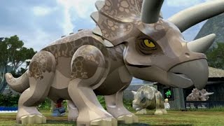 LEGO Jurassic World  Triceratops Territory Free Roam Jurassic Park Hub [upl. by Biegel]