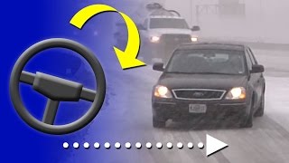 How to correct a slide on an icy road and how to prevent them  Winter driving education [upl. by Anaehs]