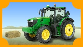 Tractors Working on the Farm  Machines for Kids [upl. by Ardene527]