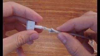 How to fix MacBook MagSafe cable power cord with shrinking tube [upl. by Hook]