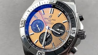 Breitling Chronomat B01 Copper Dial AB0134101K1A1 Breitling Watch Review [upl. by Lanaj622]