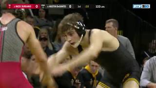 133 LBS 3 Nick Suriano Rutgers vs 8 Austin DeSanto Iowa  Big Ten Wrestling [upl. by Aropizt]