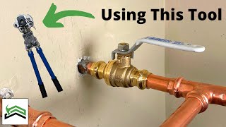 How To Install a Main Water Shutoff  NIBCO Press Fittings [upl. by Aicirtel]