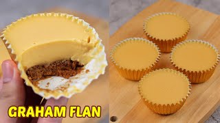 Graham Flan Cupcakes  No Steam No Bake No Oven No Mixer [upl. by Leoine479]