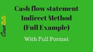 Cash Flow Statement  Indirect Method Full Example [upl. by Booma998]