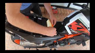 KTM 890 Duke R KampN Air Filter Install [upl. by Nepsa]