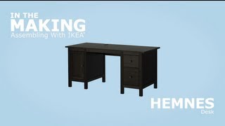 IKEA HEMNES Desk Assembly Instructions [upl. by Aroved]