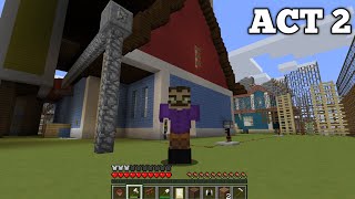 HELLO NEIGHBOR MINECRAFT ACT 2 GAMEPLAY WALKTHROUGH [upl. by Weisbart]