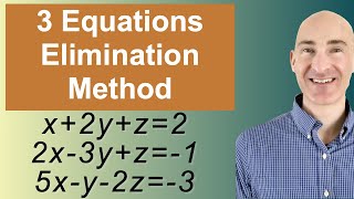 Solving Systems of 3 Equations Elimination [upl. by Zedekiah]