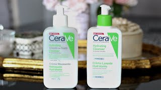 CeraVe Hydrating Cream To Foam Cleanser amp Hydrating Facial Cleanser Review [upl. by Ioj145]