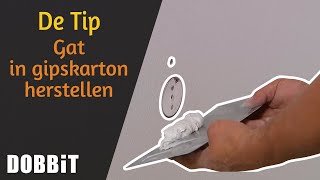 De Tip  Gat in gipskarton herstellen [upl. by Euqinitram]