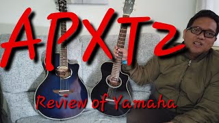 YAMAHA APXT2 REVIEW  TRAVEL GUITAR  Acoustic Electric  Thinline Cutaway guitar [upl. by Buatti112]