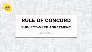 IEB  English HL  Grammar  Concord subjectverb agreement [upl. by Aikaz128]