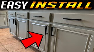 How to Install Kitchen Cabinet Handles EASY DIY [upl. by Procto666]