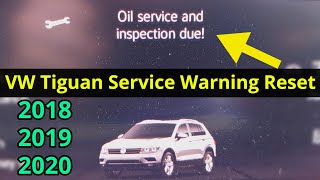 VW Tiguan Oil Service and Inspection Due Reset  How To DIY [upl. by Ecniuq]