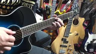 Yamaha APX600 Thinline Cutaway AcousticElectric Guitar Demo [upl. by Rehsu949]