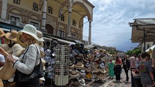 Monastiraki square  Athens center walking [upl. by Odlabu247]