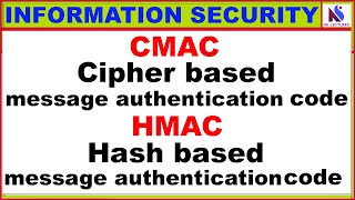 CMAC cipher based message authentication code HMAC hash based message authentication code [upl. by Assirol]