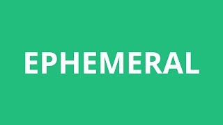 How To Pronounce Ephemeral  Pronunciation Academy [upl. by Fabrin]