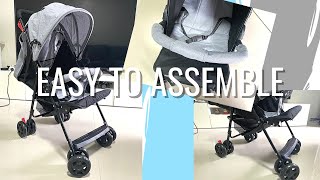 HOW TO ASSEMBLE A STROLLER  Lightweight Stroller Unboxing  Shopee Stroller Philippines [upl. by Noevart122]